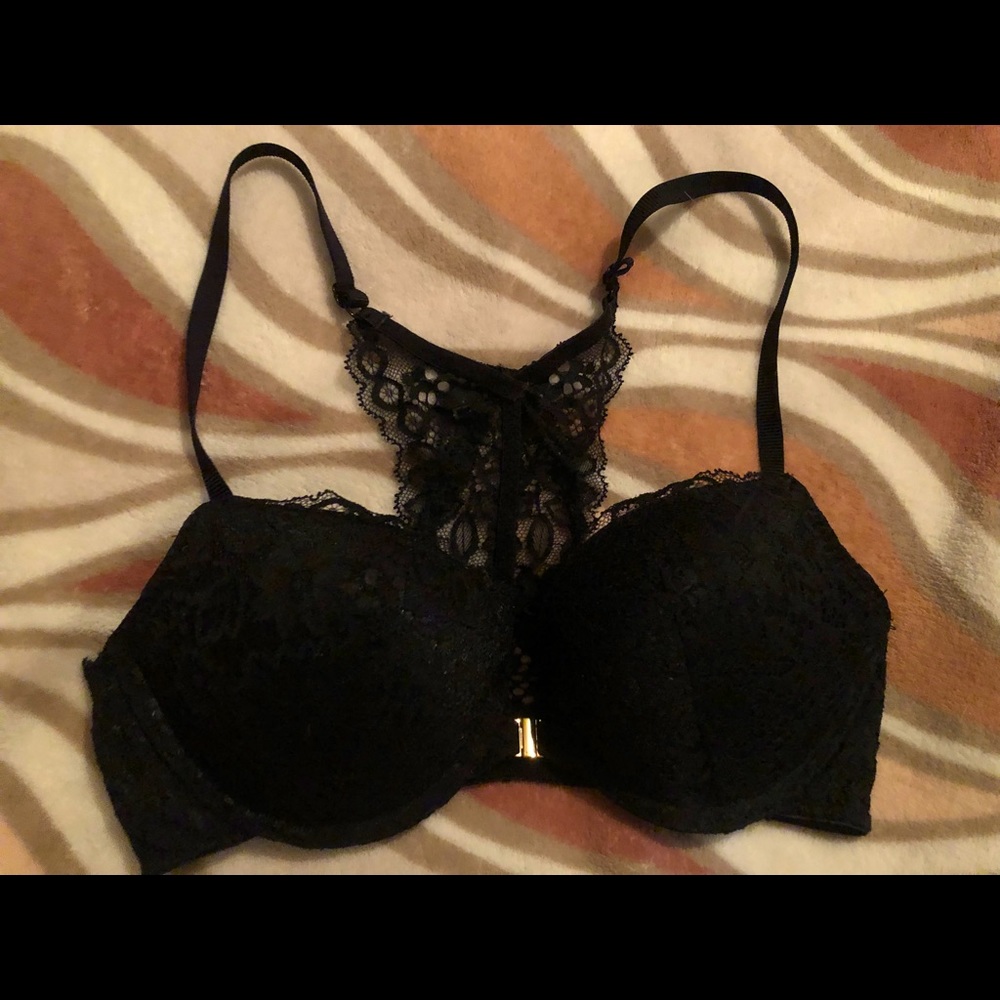 Auden Black Push Up Racerback Bra